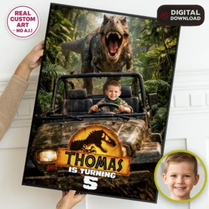Epic Dinosaur Welcome Sign | Personalized Dino Park Entrance Poster