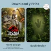 Tyrannosaurus Rex Party Invitation | Epic Custom Dinosaur Photo Invite 4 personalized jurassic photo invitation t rex party birthday 1