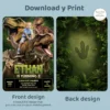 Tyrannosaurus Rex Invitation | Epic Custom Dinosaur Photo Invite 5 Tyrannosaurus Rex Invitation | Custom T-Rex Birthday Invite