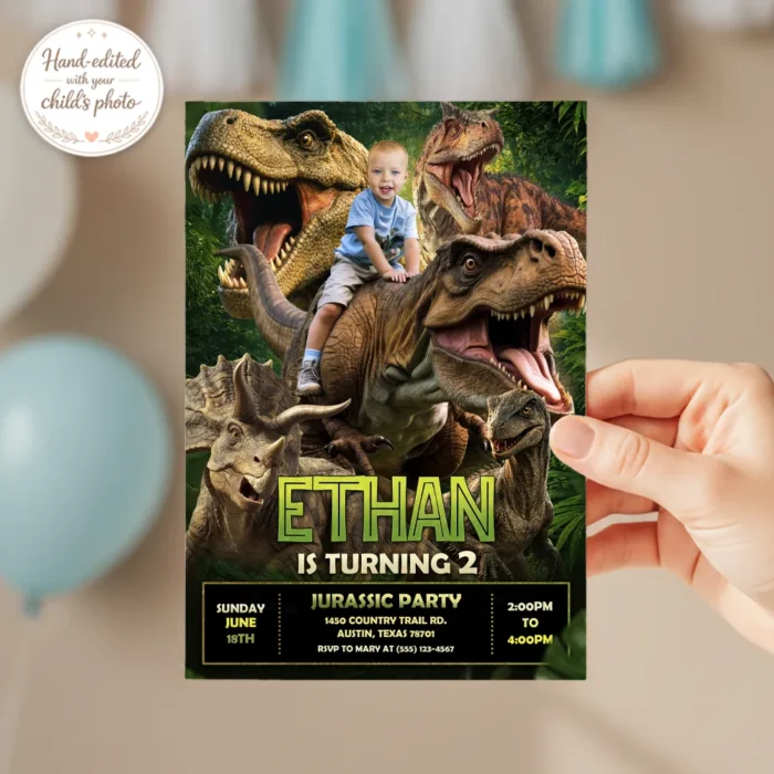 Tyrannosaurus Rex Invitation | Custom T-Rex Birthday Invite