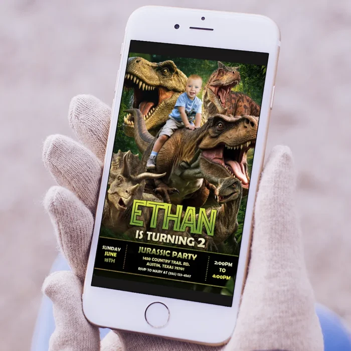 Tyrannosaurus Rex Invitation | Custom T-Rex Birthday Invite