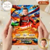 Hot Wheels Birthday Photo Invitation | Hot Wheels Photo Invite 3 Custom Race Car Birthday Photo Invitation | Turbo Stunt Track Photo Invite