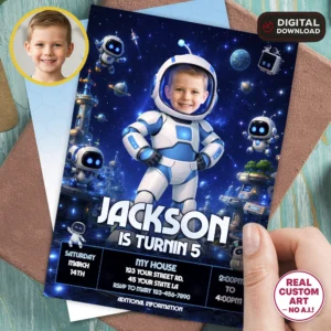 Custom Astro Bot Invitation | Astro Bot Birthday Invite