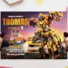 Bumblebee Party Photo Invitation | Transformers Birthday Invite 3 Bumblebee Party Photo Invitation | Transformers Birthday Invite