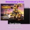 Bumblebee Party Photo Invitation | Transformers Birthday Invite 4 bumblebee transformers party invite kids