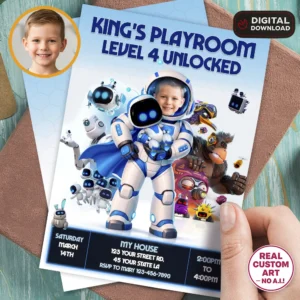 Astro Bot Birthday Invitation | Astro Bot Party Invite