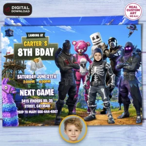 Custom Fortnite Party Invitation | Battle Royale Birthday Invite