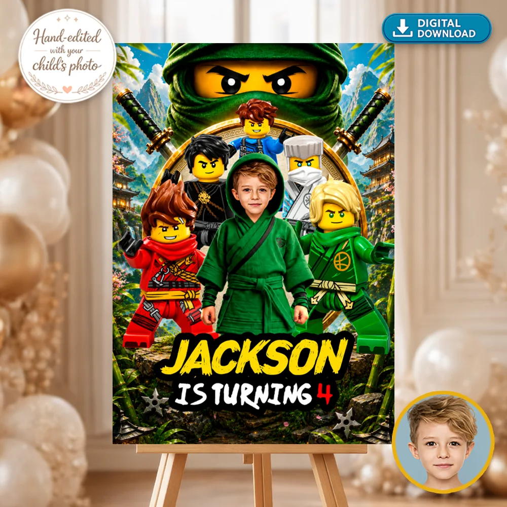 Lloyd Ninjago Welcome Sign | Lego Ninjago Birthday Poster 3 Lloyd Ninjago Welcome Sign | Lego Ninjago Birthday Poster
