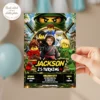 LEGO Ninjago Party Invitation | LEGO Ninjago Cole Birthday Invite 4 Lego Ninjago Party Invitation | Custom Lego Ninjago Photo Invite