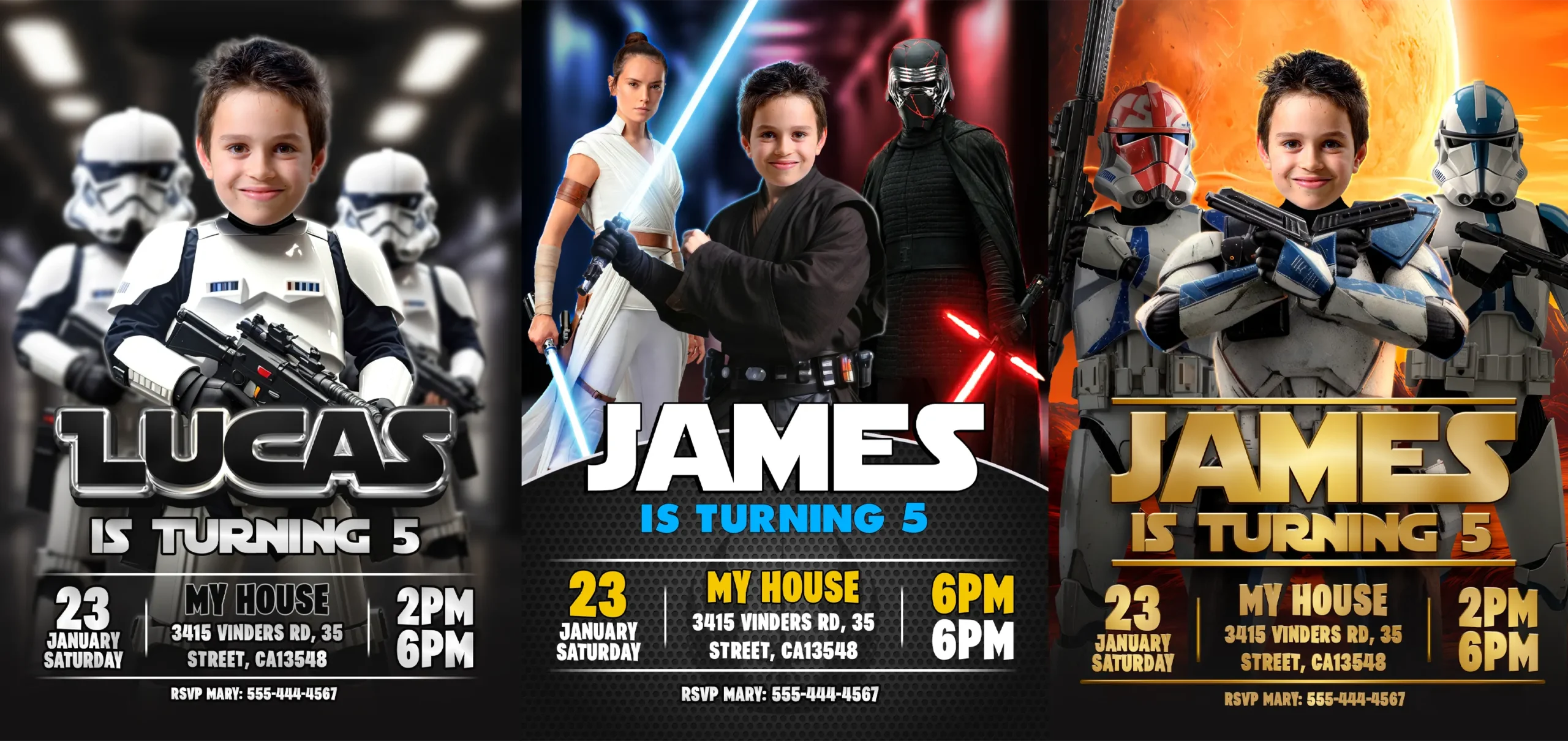 Star Wars birthday DIY favors and invitations for kids