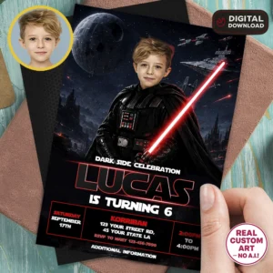 Darth Vader Birthday Invitation | Star Wars Birthday Invite