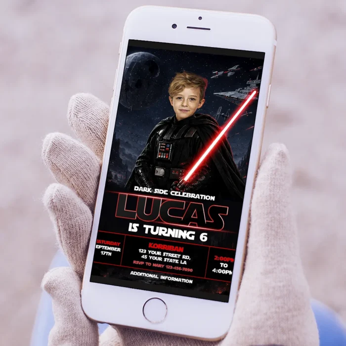 Darth Vader Birthday Invitation | Star Wars Birthday Invite