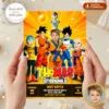 Dragon Ball Photo Invitation | Custom Goku Birthday Invitation 3 Dragon Ball Photo Invitation | Custom Goku Birthday Invitation