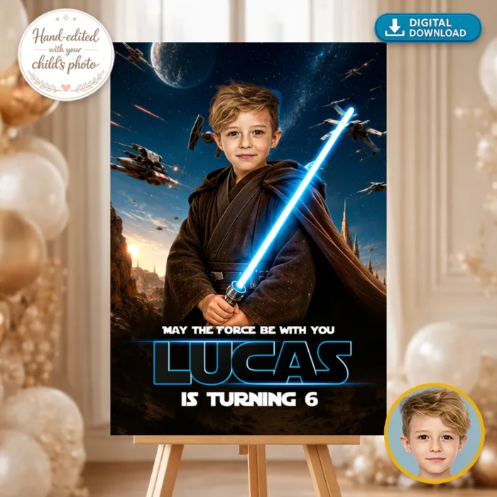 Custom Jedi Welcome Sign | Star Wars Birthday Party Poster