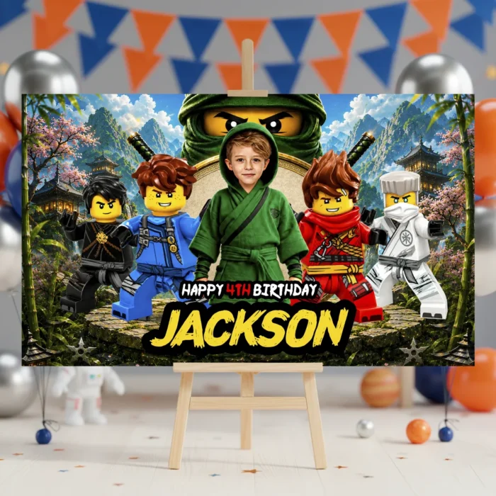 Lloyd Ninjago Birthday Banner | LEGO Ninjago Birthday Decoration