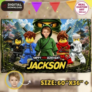 Lloyd Ninjago Birthday Banner | LEGO Ninjago Birthday Decoration