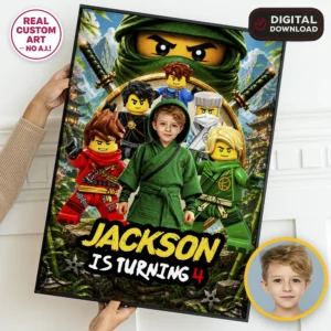 Lloyd Ninjago Welcome Sign | Lego Ninjago Birthday Poster
