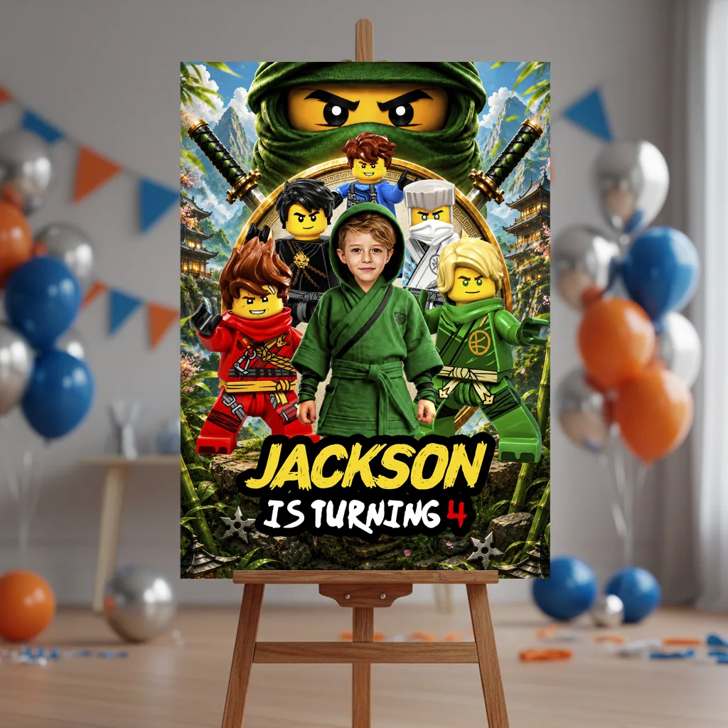 Lloyd Ninjago Welcome Sign | Lego Ninjago Birthday Poster 2 Lloyd Ninjago Welcome Sign | Lego Ninjago Birthday Poster - Image 2