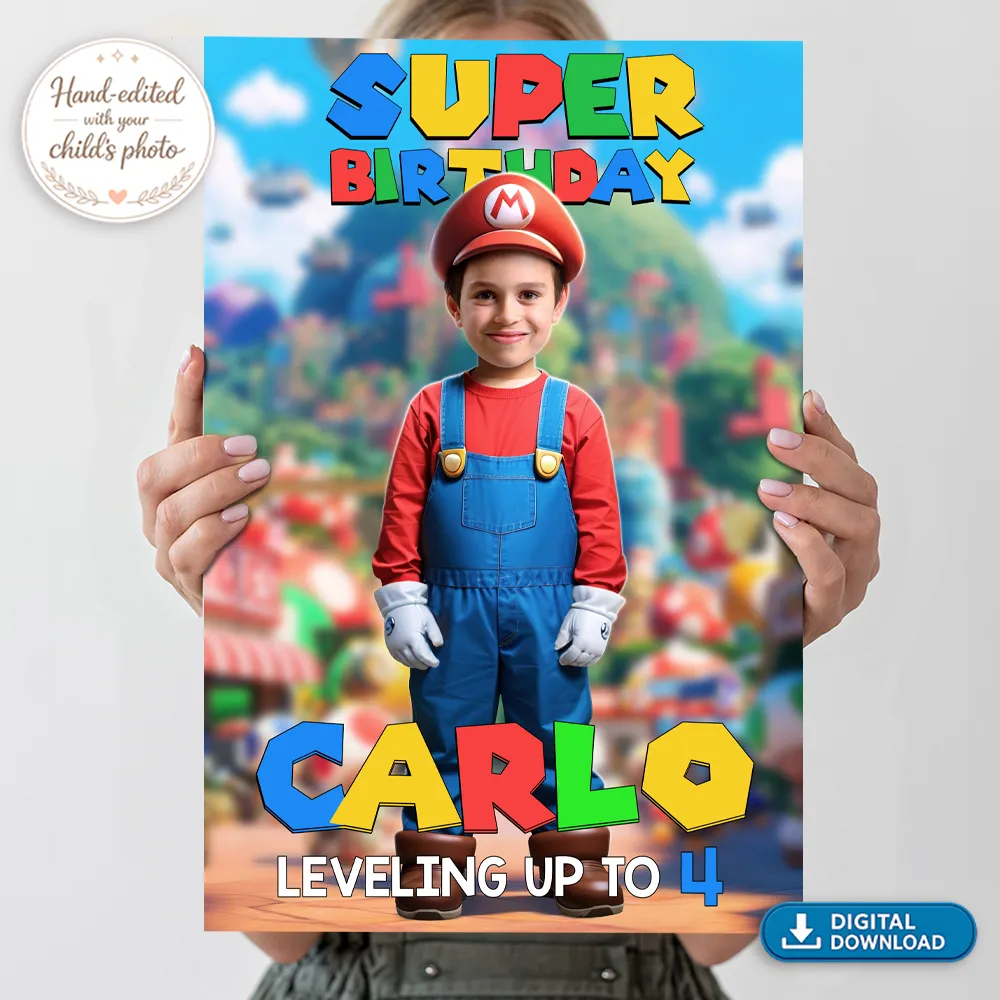 Super Mario Welcome Sign | Super Mario Party Poster 4 Super Mario Welcome Sign | Super Mario Party Poster