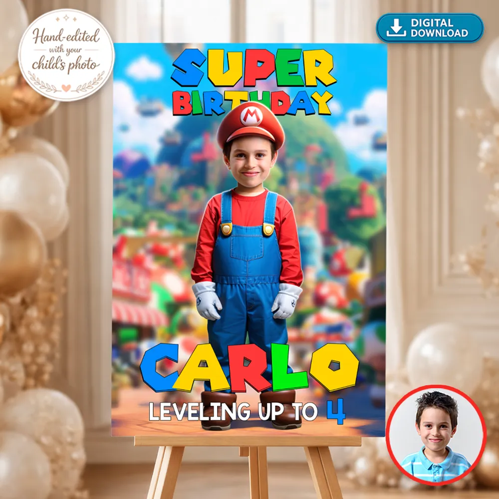 Super Mario Welcome Sign | Super Mario Party Poster 3 Super Mario Welcome Sign | Super Mario Party Poster