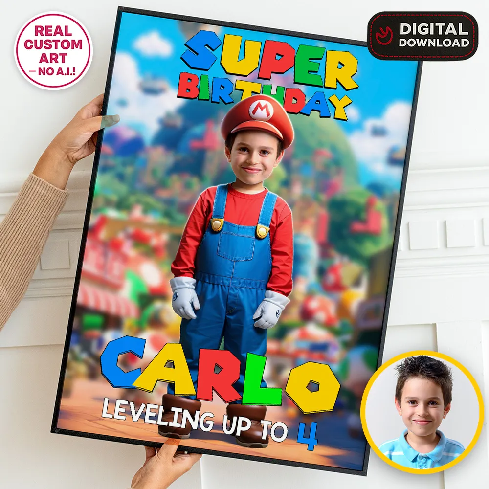 Super Mario Welcome Sign | Super Mario Party Poster 1 Super Mario Welcome Sign | Super Mario Party Poster