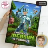 Minecraft Birthday Bundle | Invitation, Banner and Welcome Sign 5 minecraft birthday welcome sign