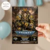 Bad Moons Ork Birthday Invitation | Warhammer 40K Photo Invite 4 Bad Moons Ork Birthday Invitation | Warhammer 40K Photo Invite