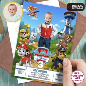 Custom Paw Patrol Invitation | Paw Patrol Birthday Invite