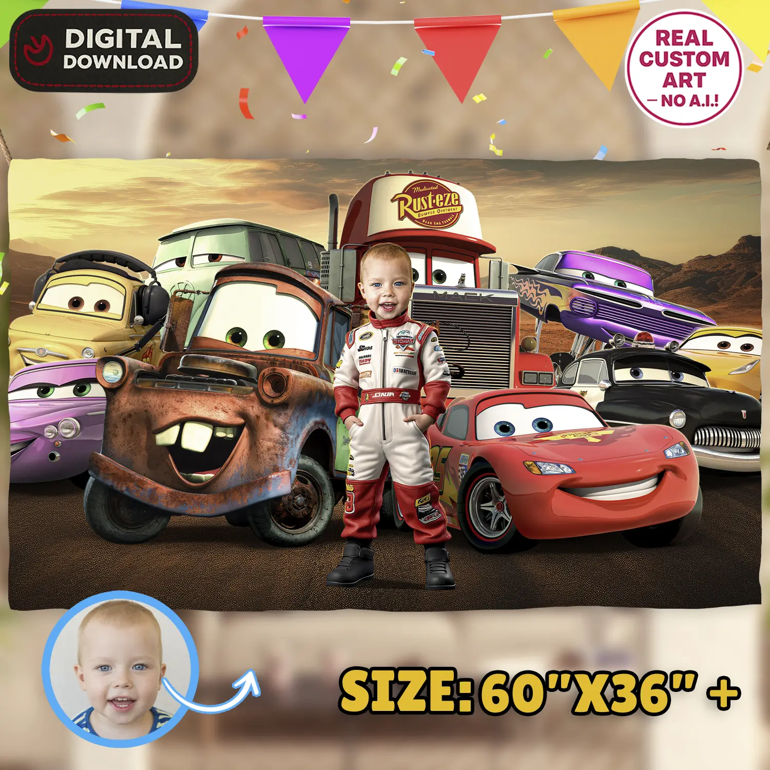 Cars Birthday Banner with Photo | Personalized Lightning McQueen Welcome Sign 1 Cars Birthday Banner with Photo | Personalized Lightning McQueen Welcome Sign
