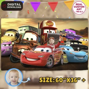 Cars Birthday Photo Banner | Cars Party Decoration