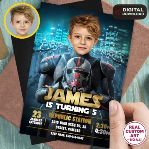 Bad Batch Birthday Photo Invitation | Star Wars Birthday Invite