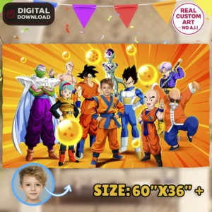 Dragon Ball Birthday Banner | Goku Party Decoration