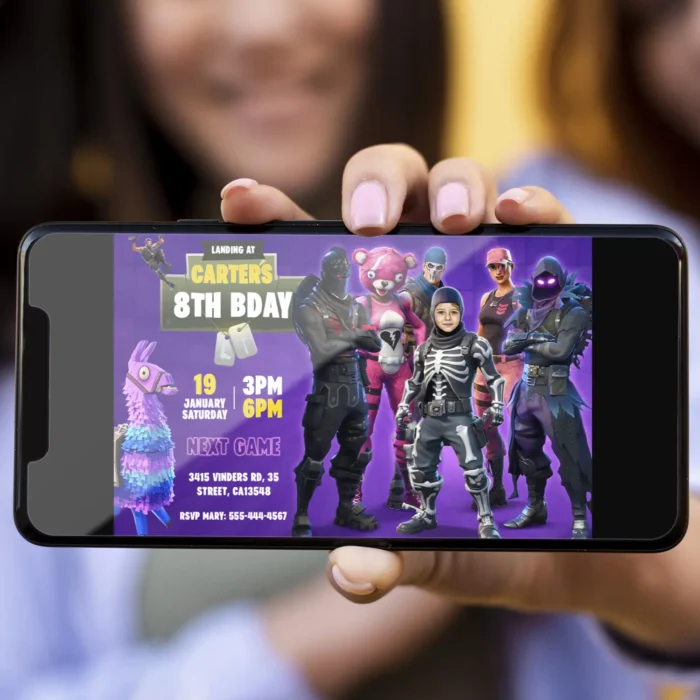 Fortnite Party Invitation | Custom Battle Royale Birthday Invite