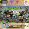 Minecraft Birthday Bundle | Invitation, Banner and Welcome Sign 4 Minecraft Birthday Banner | Personalized Minecraft Party Decoration