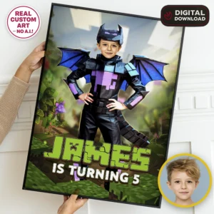 Minecraft Party Welcome Sign | Custom Minecraft Birthday Poster