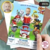Paw Patrol Birthday Invitation | Paw Patrol Photo Invite 2 Paw Patrol Birthday Invitation | Paw Patrol Photo Invite
