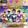 Power Rangers Birthday Banner | Personalized Power Rangers Party Deco 2 Power Rangers Birthday Banner | Personalized Power Rangers Party Deco