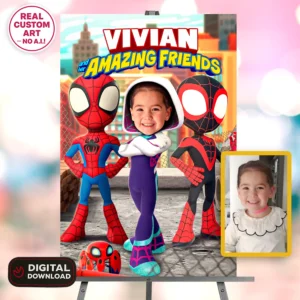Gwen Birthday Welcome Sign | Custom Spidey Party Decor