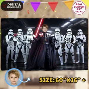 Darth Vader Party Banner | Star Wars Birthday Backdrop