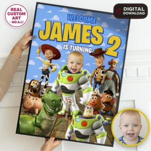 Toy Story Welcome Sign | Buzz Birthday Decoration