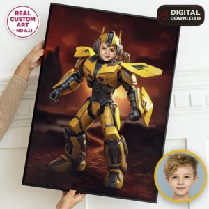 Bumblebee Portrait for Kids | Personalized Transformers Gifts