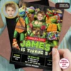 Ninja Turtles Birthday Invitation | Teenage Mutant Ninja Turtles Photo Invite 2 Ninja Turtles Birthday Invitation | Personalized Teenage Mutant Ninja Turtles Photo Invite