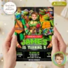 Ninja Turtles Birthday Invitation | Teenage Mutant Ninja Turtles Photo Invite 3 Ninja Turtles Birthday Invitation | Personalized Teenage Mutant Ninja Turtles Photo Invite