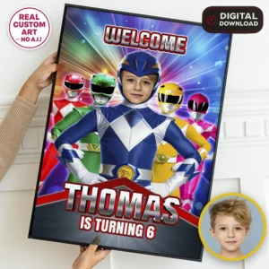 Power Rangers Welcome Sign | Custom Power Rangers Party Decor