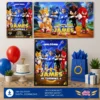 Custom Sonic Party Bundle | Invitation, Banner and Welcome Sign 2 Custom Sonic Party Bundle | Invitation, Banner and Welcome Sign