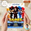 Shadow the Hedgehog Invitation | Sonic Birthday Photo Invite 3 Shadow the Hedgehog Invitation | Sonic Birthday Photo Invite