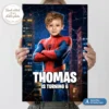 Spiderman Birthday Welcome Sign with Photo | Personalized Party Decor 4 Custom Spiderman Welcome Sign | Personalized Spiderman Party Decor