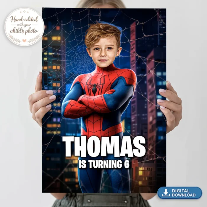 Custom Spiderman Welcome Sign | Personalized Spiderman Party Decor