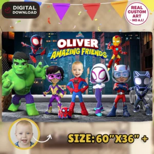 Spidey Party Banner | Personalized Spidey Birthday Banner
