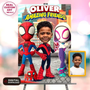 Spin Birthday Welcome Sign | Custom Spidey Party Decor